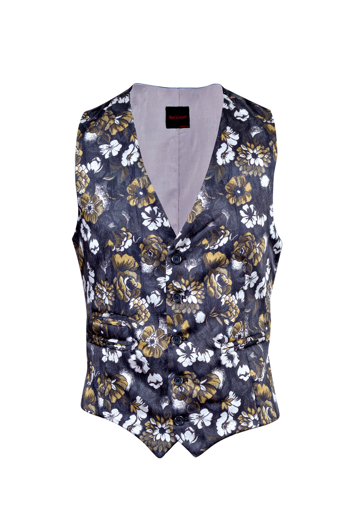 Floral print waistcoat on sale mens