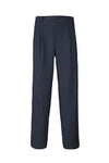 Double Pleated Wide-Fit Straight Trousers