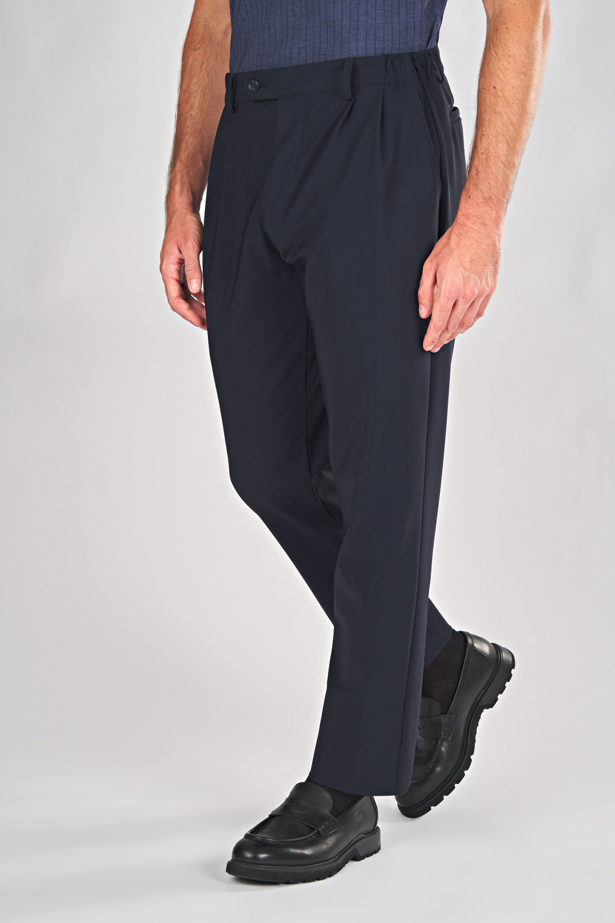 Crease Resistant With Active Waist Regular Fit Trouser