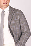 Singlebreasted Check Pattern Virgin Wool Jacket