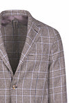 Singlebreasted Check Pattern Virgin Wool Jacket