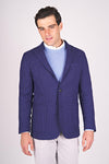 Singlebreasted Unlined Pied-the-Poule Wool Jacket