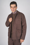 Herringbone Wool-Blend Chore Jacket with Knickerbocker Yarn