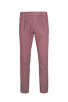 Pantaloni chino in twill di cotone elasticizzato con pince