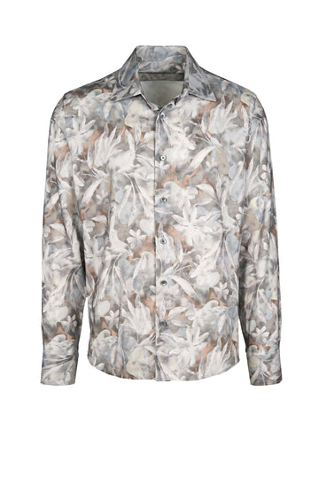 Camicia classica con fantasia all-over