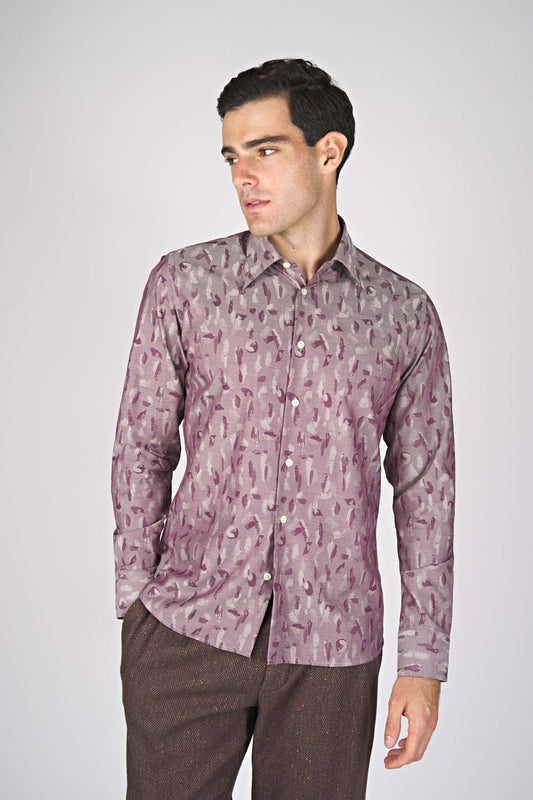 Camicia classica fantasia all-over