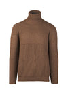 High-Neck Wool-Blend Intarsio Knit Sweater