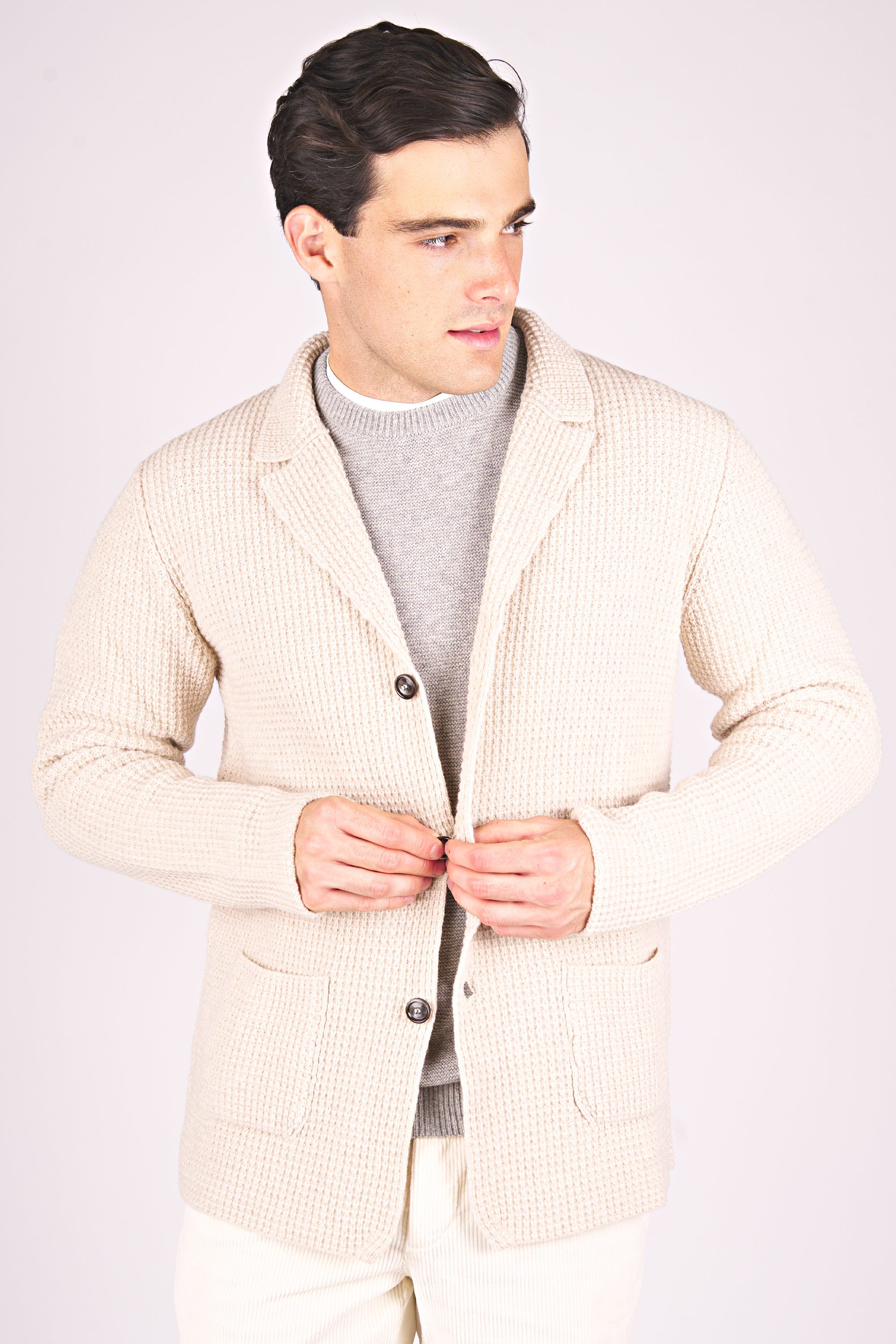 Heavy Knit Cardigan Jacket MONTEZEMOLO