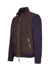 Knit Jacket with Suede Front and Removable Padded Bib