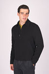 Zipped Jacket with Wool Double-Fabric