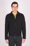 Zipped Jacket with Wool Double-Fabric