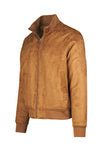 Eco-Suede Leather Bomber Jacket