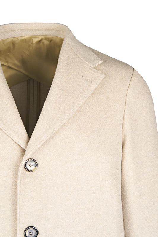 Unlined Single-Breasted Wool & Cashmere Coat