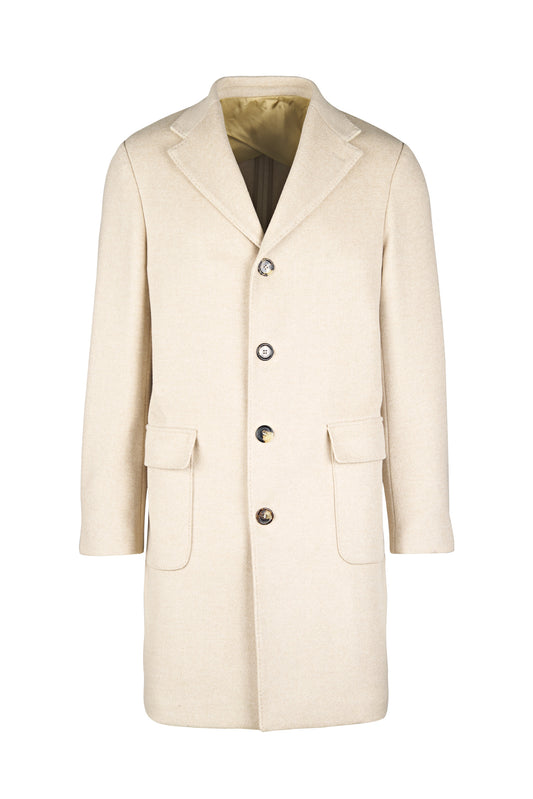 Unlined Single-Breasted Wool & Cashmere Coat