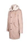 Shearling Sheepskin Parka Coat with Hood