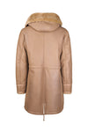 Shearling Sheepskin Parka Coat with Hood