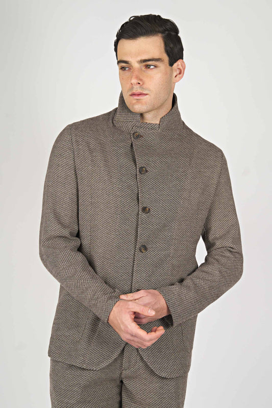 Giro-Inglese Weave Star-Collar Jacket