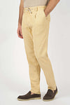 Cotton & Linen Chevron Weave Drawstring Trousers