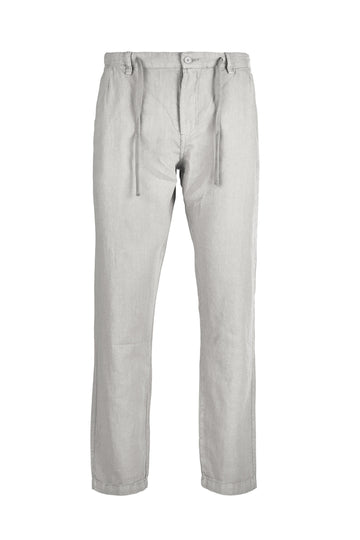 Pantaloni in lino e cotone con coulisse