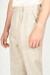 Double Pleats Linen Trousers