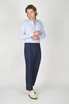 Double Pleats Linen Trousers