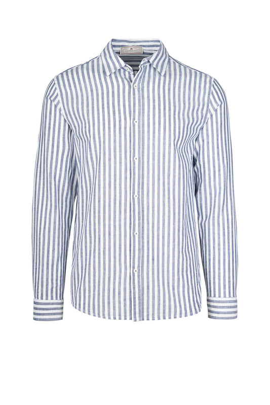 Striped Linen & Cotton Shirt